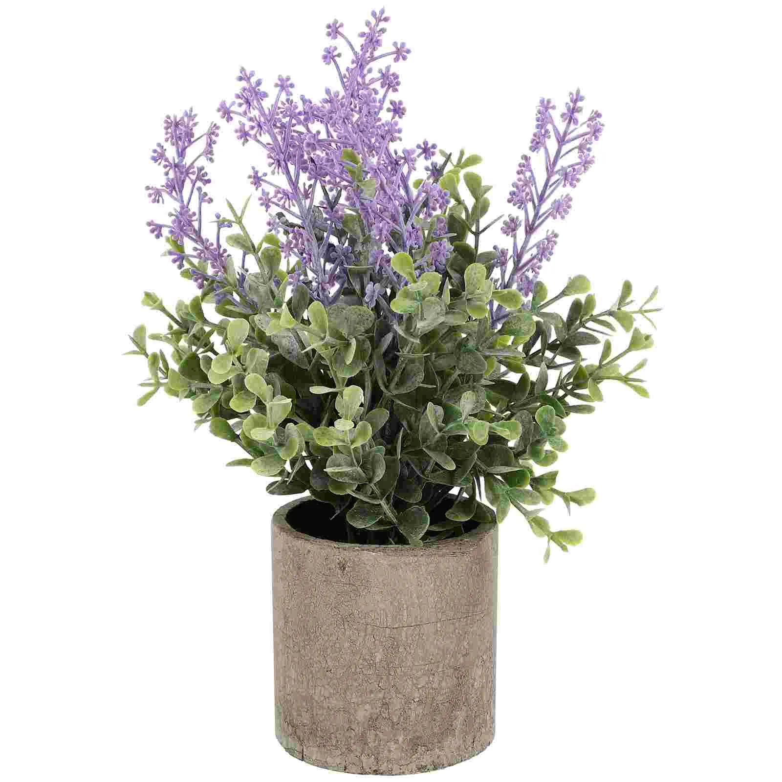 

1pc Home Potted Flower Ornament Artificial Lavender Bonsai Fake Bonsai Green