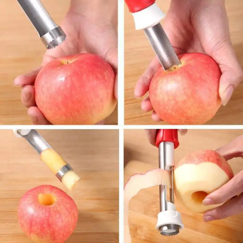 Многофункциональные приспособления для яблок кухонный инструмент 2-в-1 из
