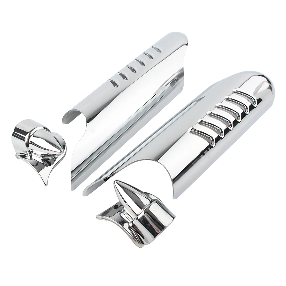 

Мотоциклетная хромированная накладка на переднюю и нижнюю ножки вилки, защитный экран для Harley Touring Street Electra Tri Glide Road King 00-13