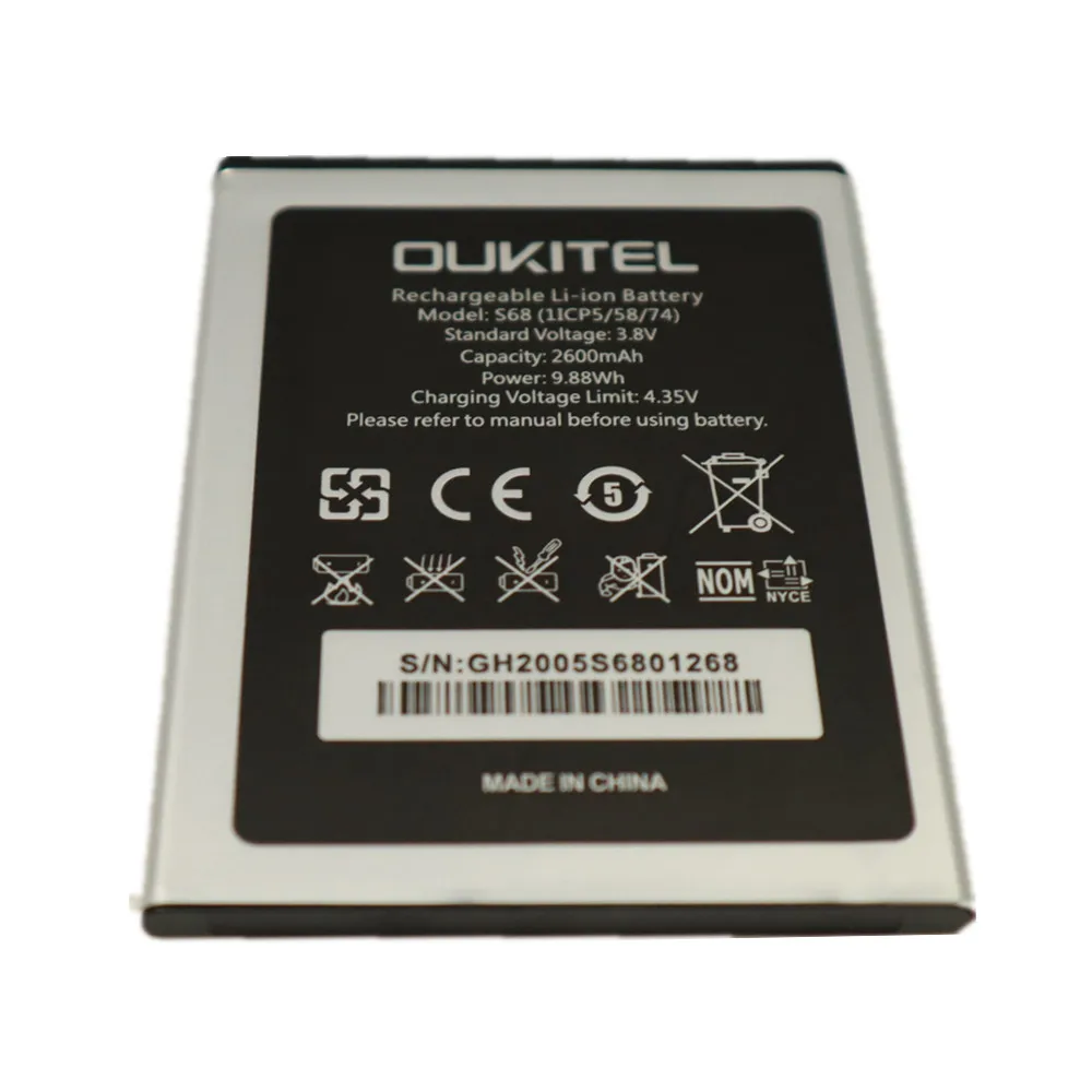 2600mah new high quality battery for oukitel s68 c16 pro mobile phone replacement tracking number free global shipping
