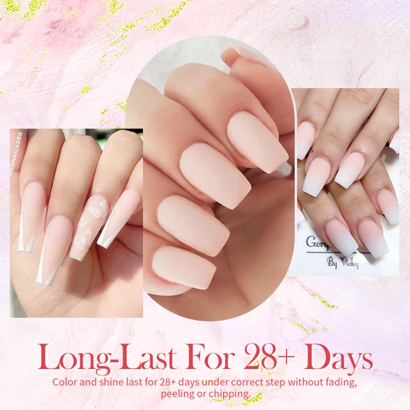 Полупрозрачный розовый полуперманентный Гель-лак для ногтей BORN PRETTY Желейный