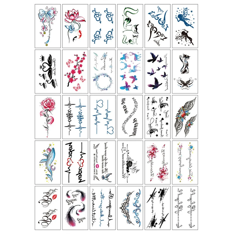 Наклейки-татуировки серии Ins с радужными выражениями красочные милые звезды лицо