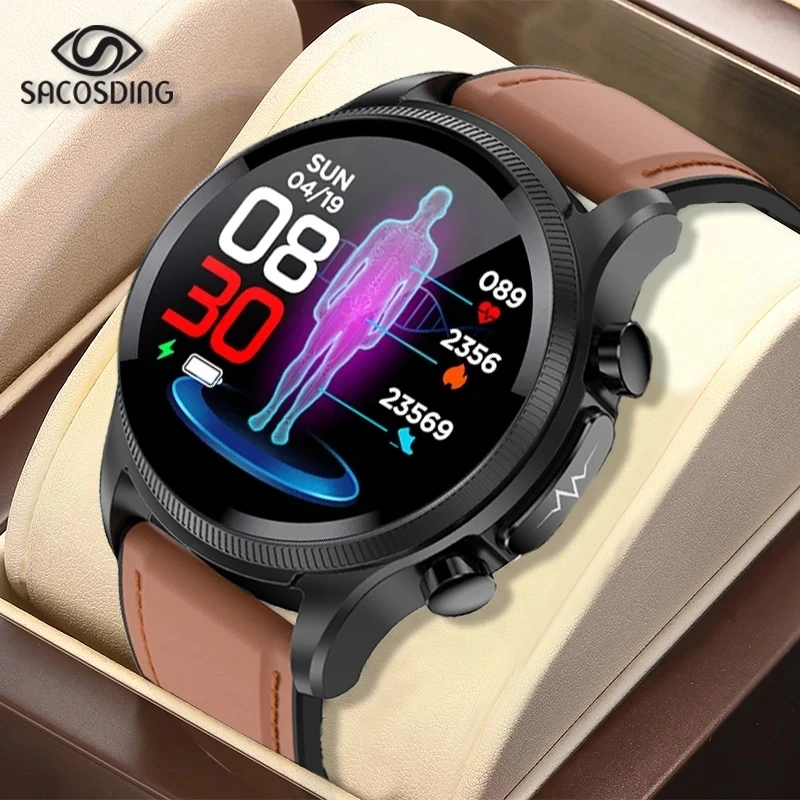 

100% New Measuring blood sugar 24-hour ECG heart rate blood pressure blood oxygen temperature bracelet watch for men and women