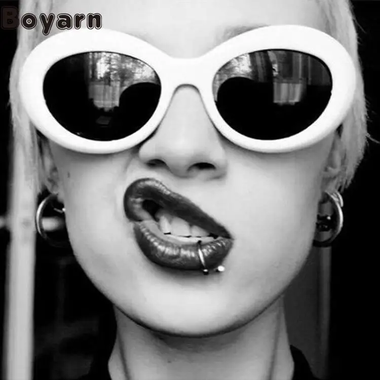

Boyarn New Korean Retro Small Frame Sunglasses Men's And Women's Trend Versatile Quan Zhilong Star Same Sunglasses
