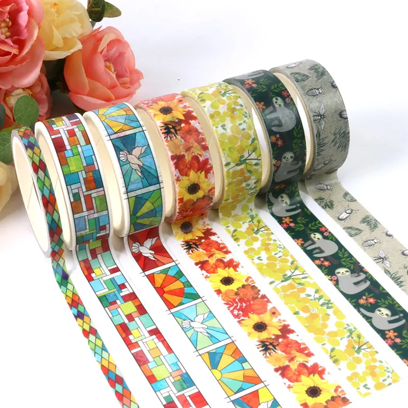 

1X 5M colorful grid washi tape hobbyhouse Paper DIY Planner Masking Tape Adhesive Tapes Stickers Decorative Stationery Tapes