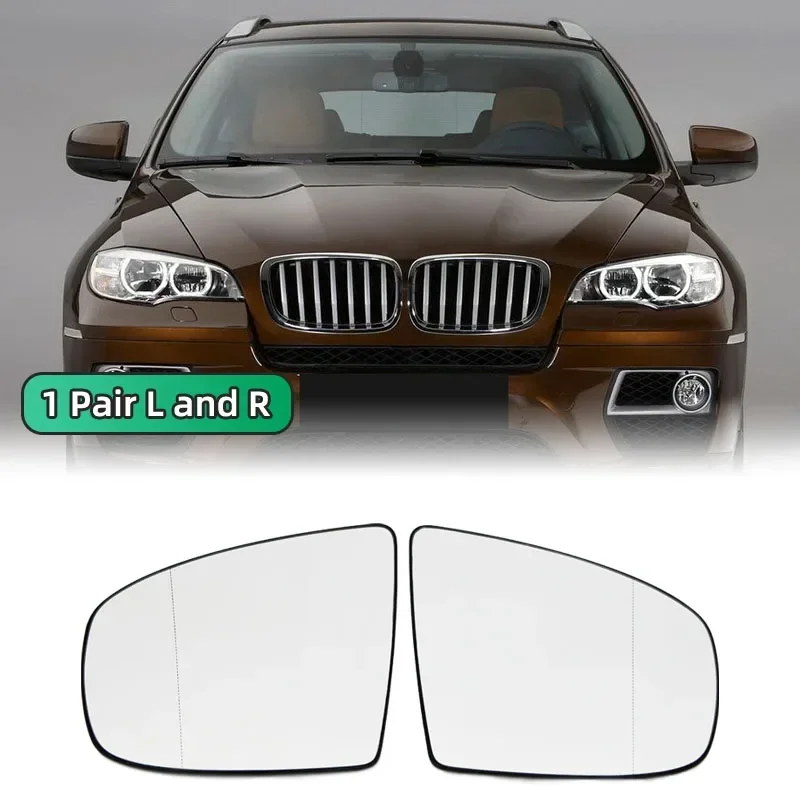 

Боковое зеркало заднего вида с подогревом для автомобильной двери, стекло 51167174981 для BMW X5 X6 E71 E72 E70 E70 LCI 2007 2008 2009 2010 2011 2012 2013