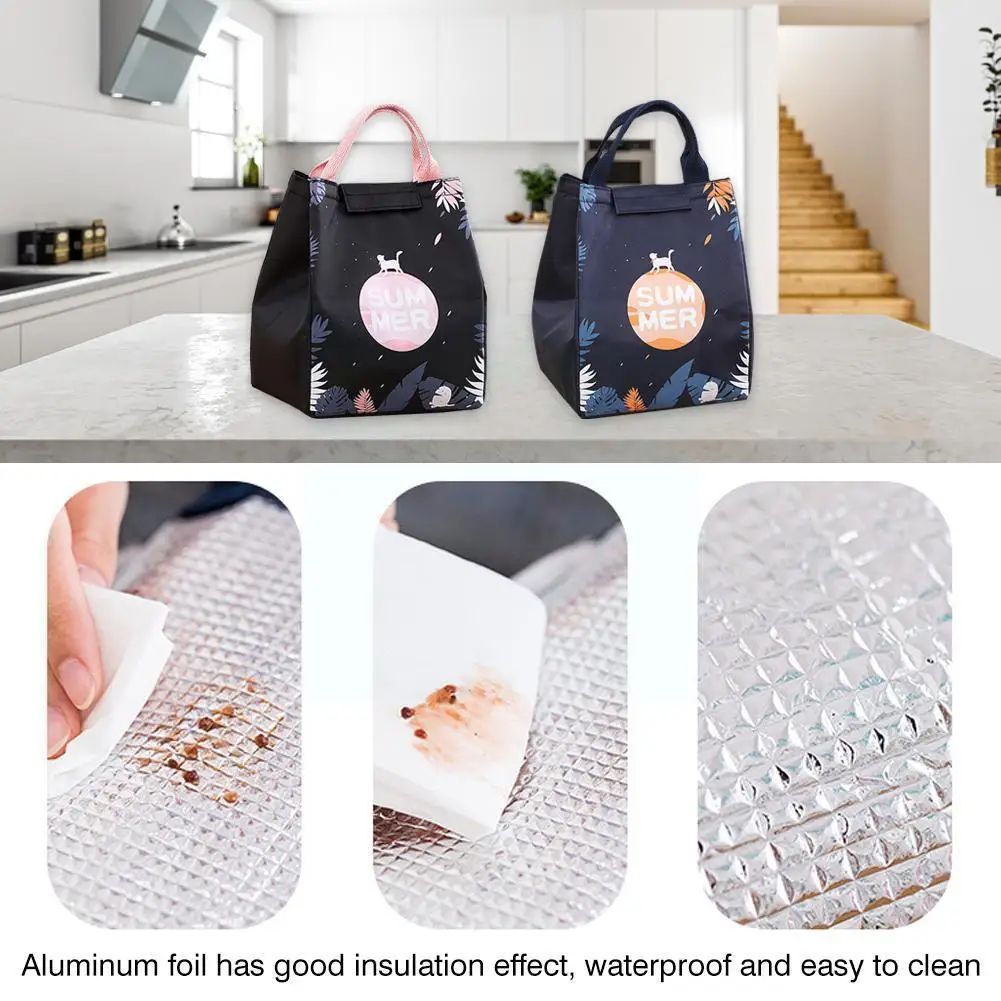 

Мультяшная изолированная сумка для ланча, дорожный органайзер для термического завтрака для пикника, Детская Женская Изолированная водоне...