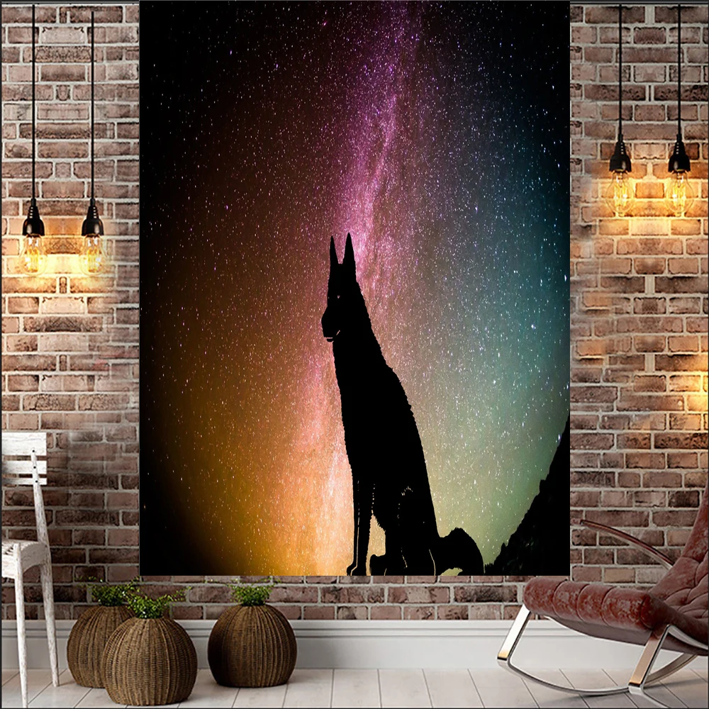 

Искусственный гобелен, настенное украшение с животными, эстетичное украшение для комнаты, богемное украшение для дома