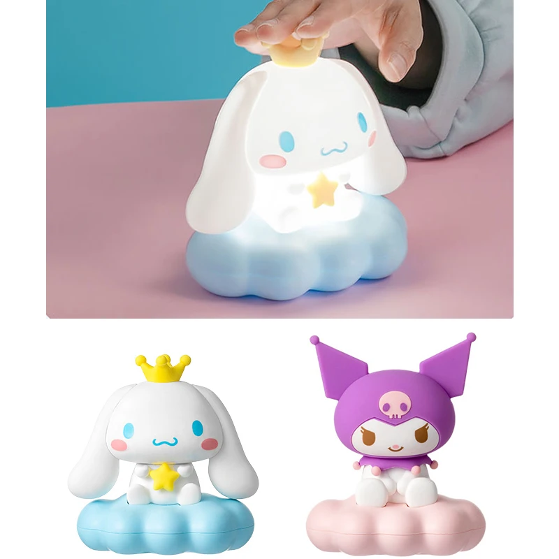 

Светильник в виде облака Cinnamoroll, ночсветильник с украшением, ночник Kuromi, ночник для спальни, лампа для сна, прикроватная лампа, детская игруш...