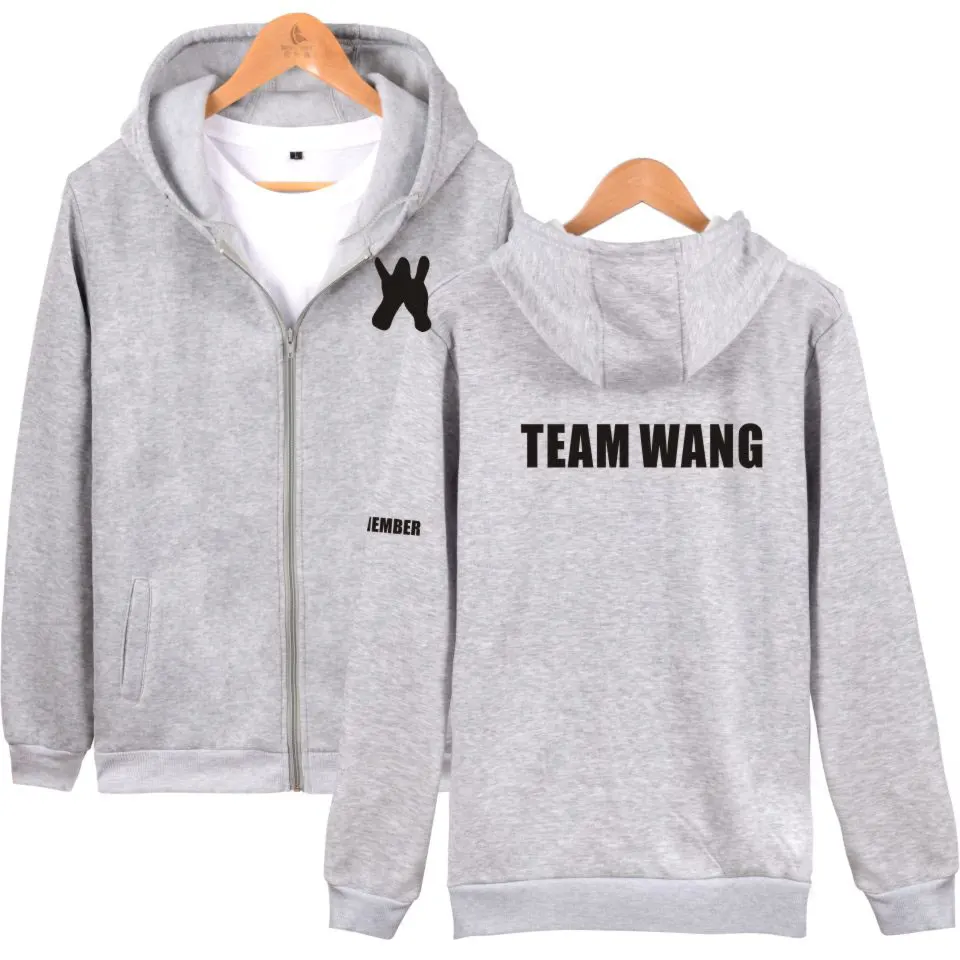 

GOT7 Jackson Wang Hoodie Team Wang Zipper Hoodies Kpop Korean Style Sweatshirt Women Men Autumn Jackets Zip Up Tracksuit Coat