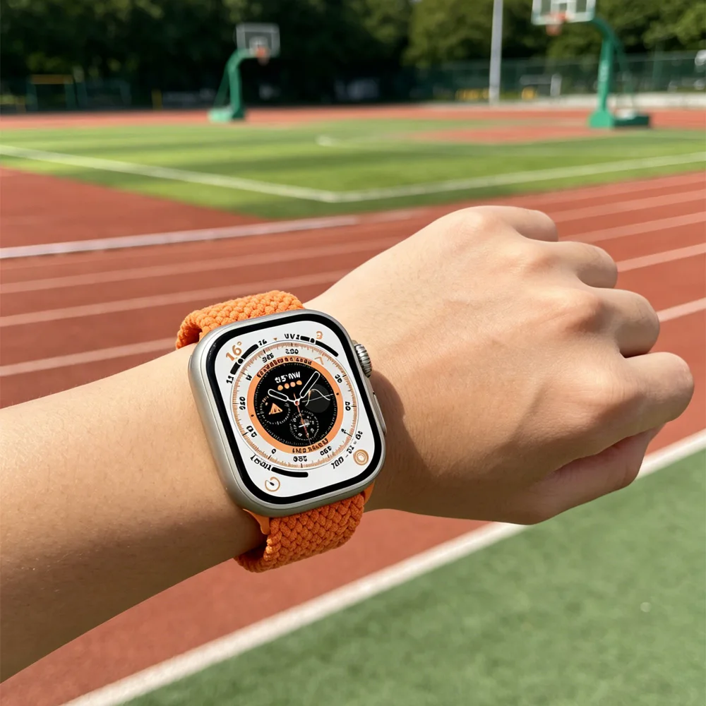 Нейлоновый ремешок для Apple Watch Band Ultra 1, 2, 3, 49 мм, 5, 6, 7, 8, 9, 10, 11, 45414246 мм, плетеный браслет, ремешок для iWatch 2, 3, 4, SE (art.: 3920db411b070) - 3920db411b070