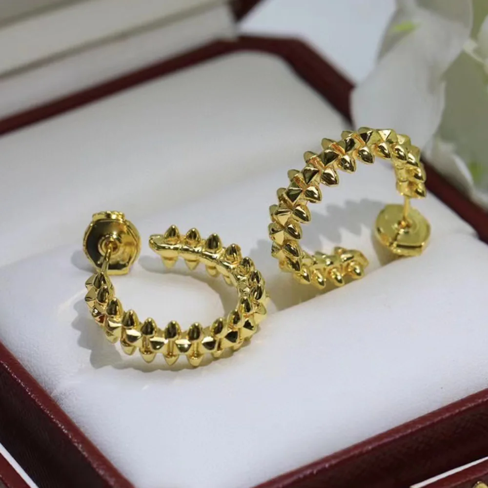 Модное Брендовое роскошное новое кольцо для ногтей с золотыми заклепками женские серьги уличный великолепный стиль бусины передвижной Лид...
