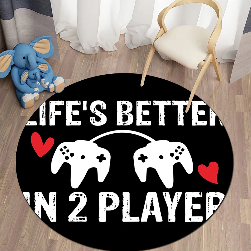 Game handle Round Carpet for Living Room Mat for Children Floor Circle Rug Yoga Mat Bedroom Esports Chair Mat Dropshipping