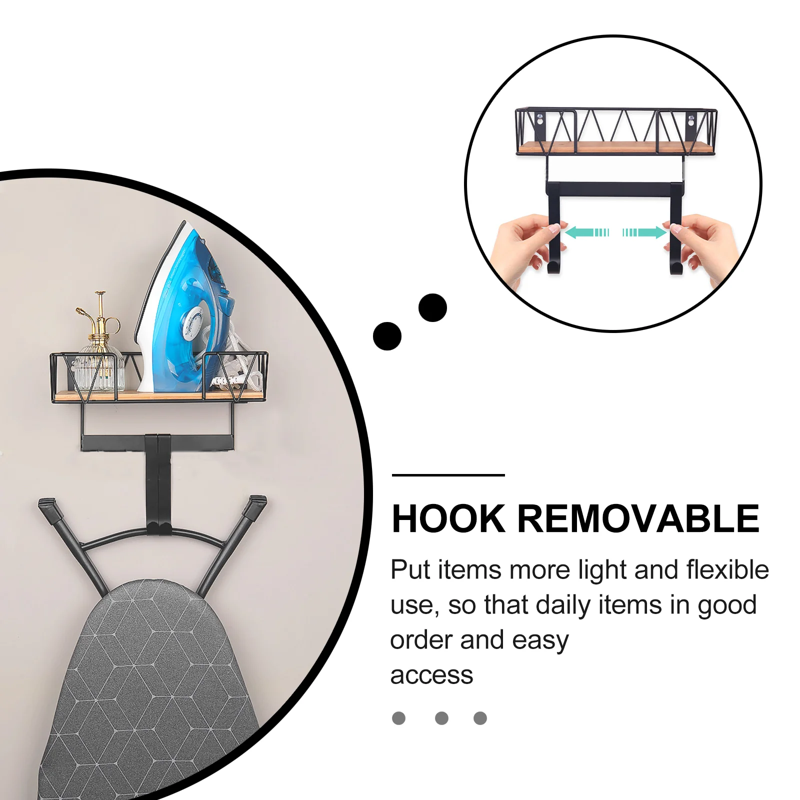 Настенный крючок для глажки стеллаж полки плавающий держатель ванной