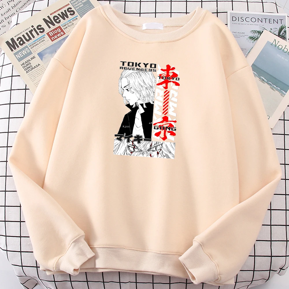 

Толстовка Moletom мужская с принтом мангиро Сано, повседневный флисовый свитшот с круглым вырезом, с рисунком аниме Токио, большие размеры