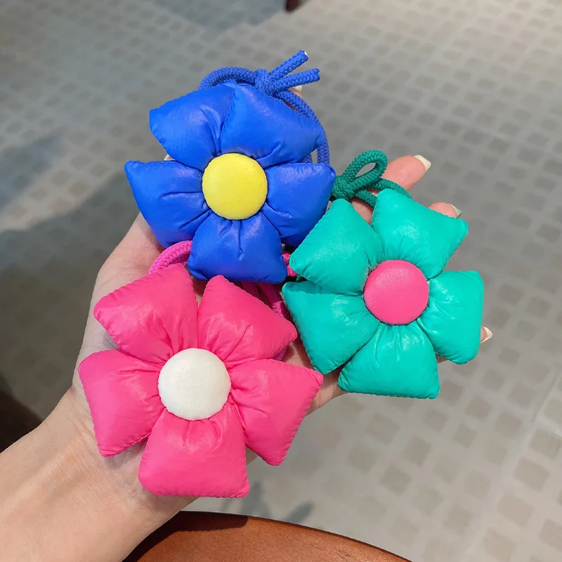 

Women Flower Hair Ties Elastic Rubber Bands Girl Floral Korean Scrunchies Head Accessories Handmade Wholesale