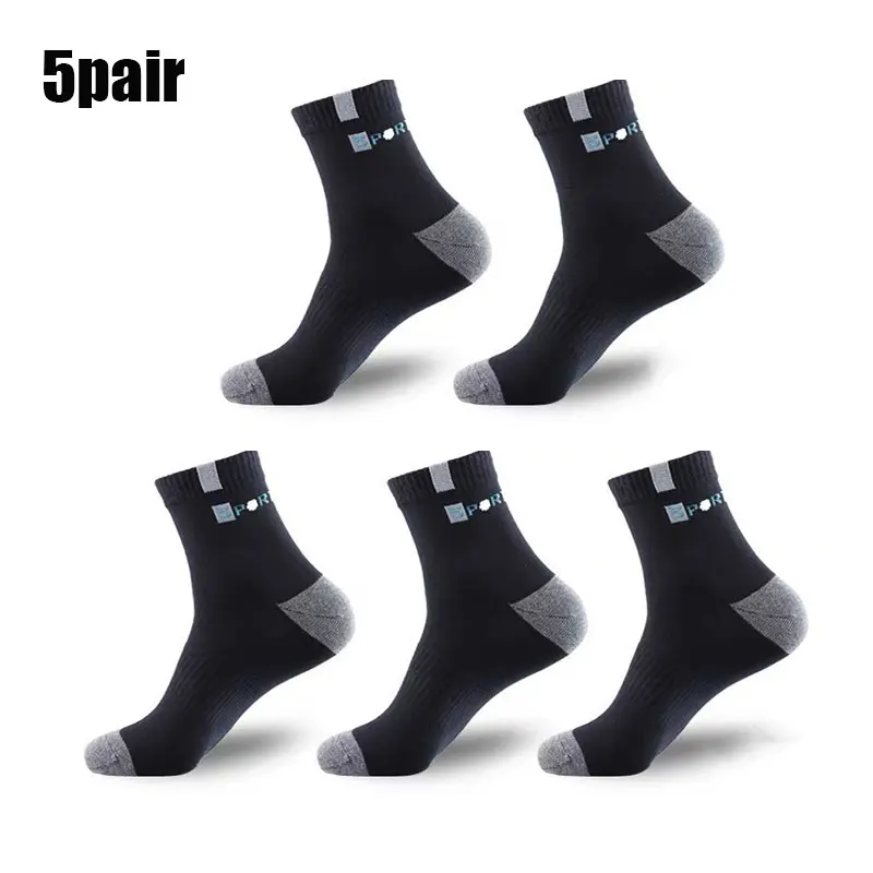 

5 пар/упаковка, мужские Нескользящие спортивные носки