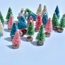 미니 크리스마스 트리 DIY 크리스마스 장식, 2023 년 작은 소나무, 크리스마스 장식품, Navidad 선물, 크리스마스 홈 장식, 12 개