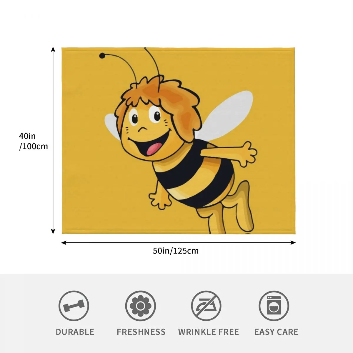 Фото Плед Maya the Bee: Элегантный и теплый плед для отеля и дома №4