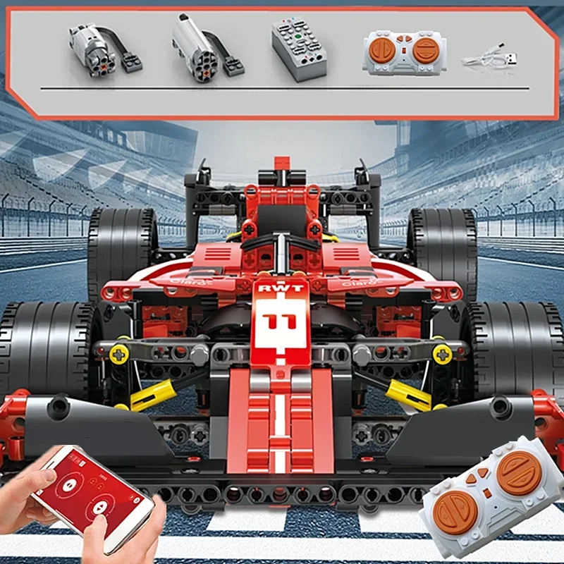 1280 шт. технические радиоуправляемые блоки F1 гоночный автомобиль формула 1