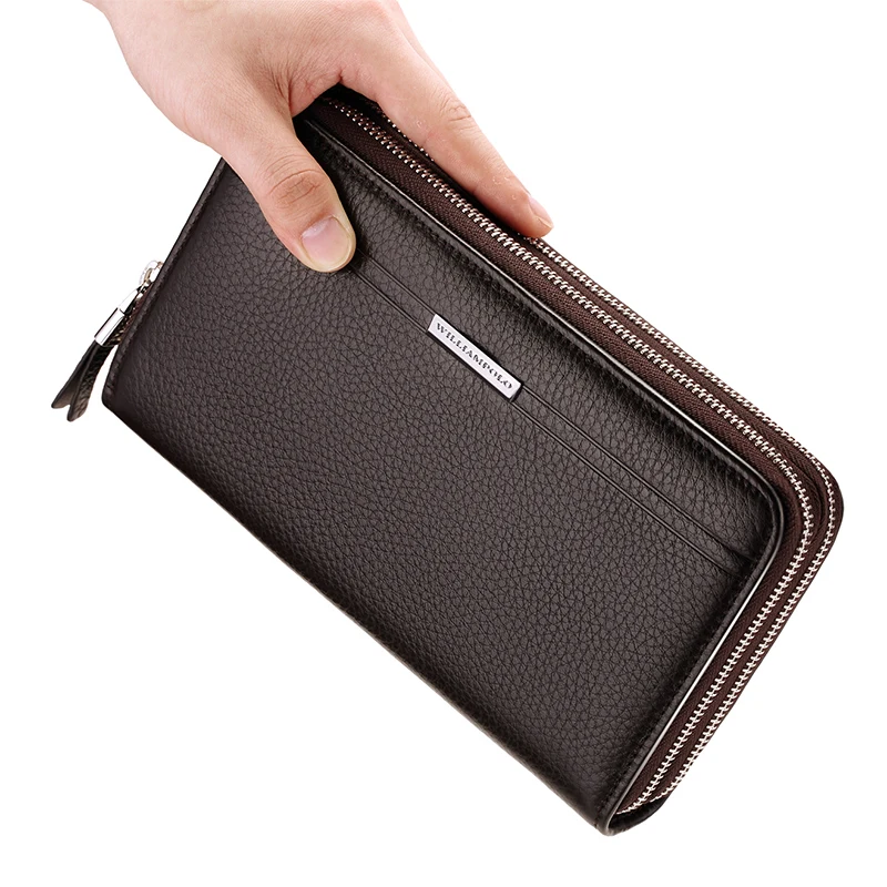 WILLIAMPOLO 2022 New Style Men's Clutch Large Capacity Men's Wallet Mobile Phone Bag High Quality Men's Multifunctional Wallet