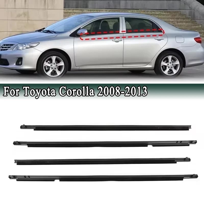 Уплотнительные ленты для окон Toyota Corolla 2008-2013 наружная резиновая отделка передней