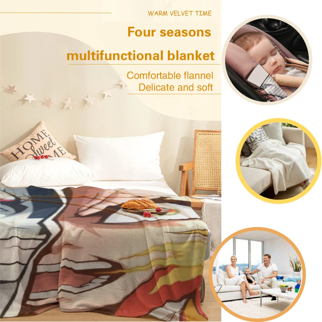 Одеяло Muichiro Tokito-рассекающее демонов диван кровать домашнее искусственное одеяло