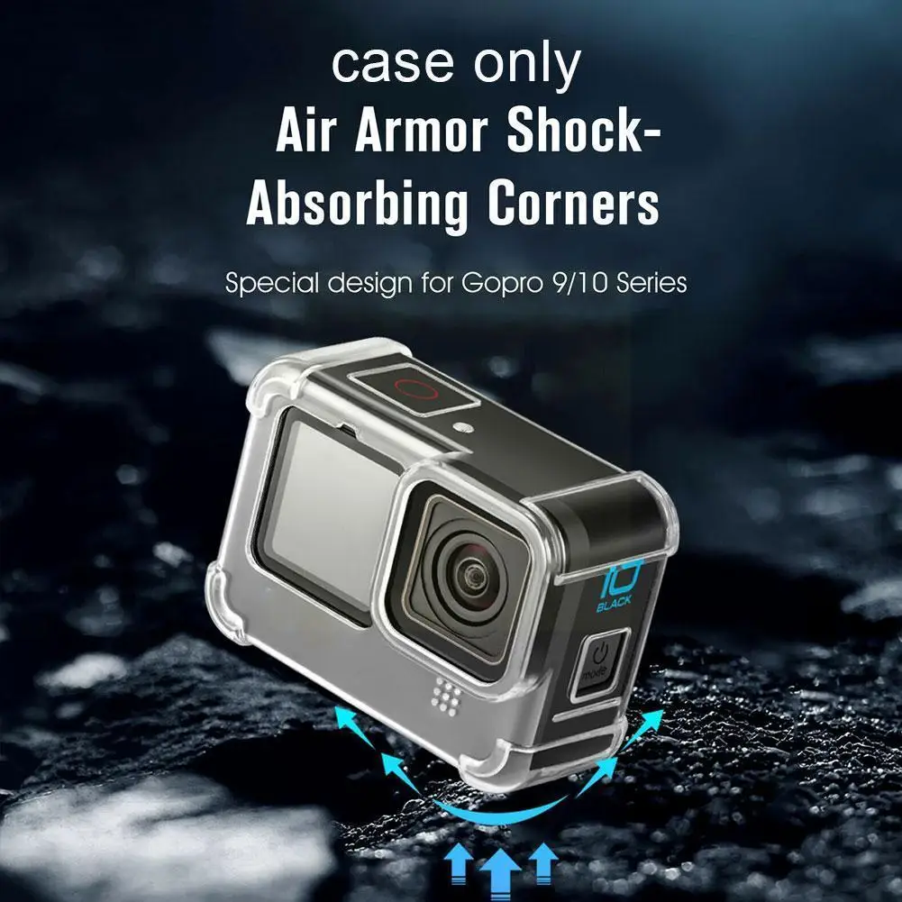 

Прозрачный чехол с защитой от падения для Go Pro Hero 10/ 9 Hero 10 Аксессуары для Hero 9 C2q6