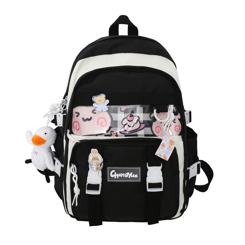 

New Simplicity Lovely Style Women Rucksack Buckle Teenage Girl Waterproof Backpack Fashion Schoolbag College Student Backpacks