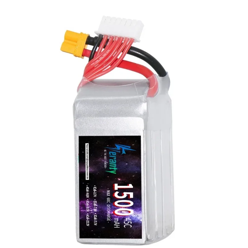 Фото Новый аккумулятор LiPo 22,2 В 1500 мАч для TERANTY 6S с разъемом T XT30 XT60 XT90 для квадрокоптера, радиоуправляемого дрона, гоночных автомобилей, лодок, запасных частей №4