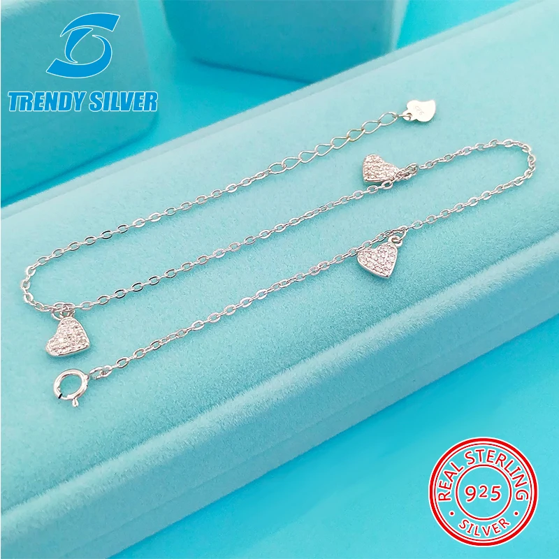 

Браслет на ногу женский из серебра 2022 пробы, с подвеской