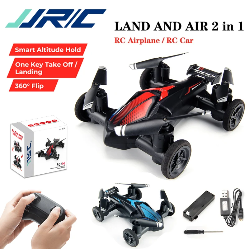 

NEW JJRC H103 Land-Air Remote Control Airplane RC Car 4 Axis Headless Mini RC Quadcopter Drone Toy Altitude Hold 360 Degree Flip