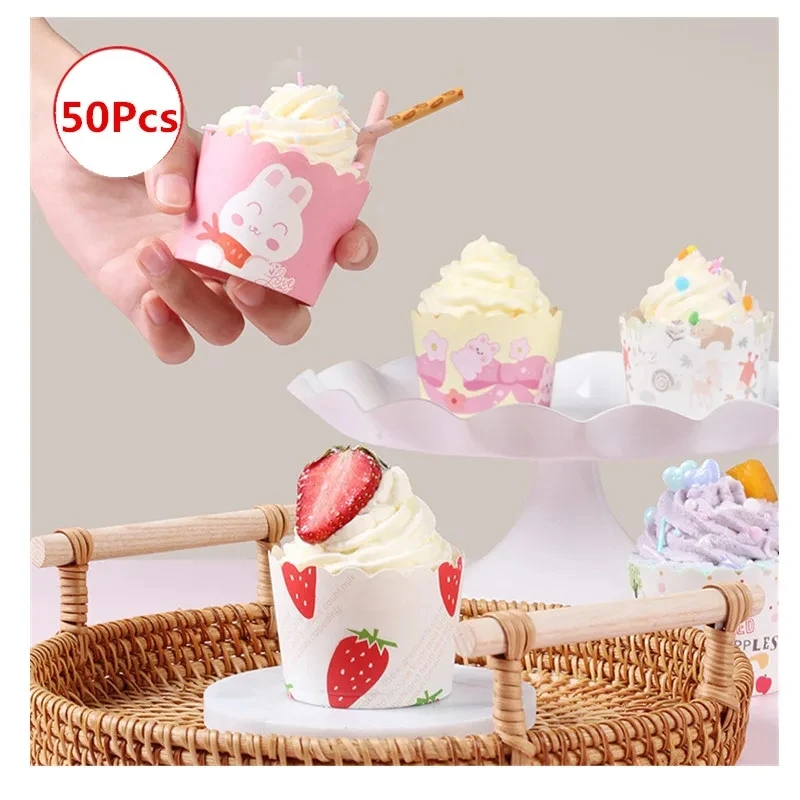 50Оленивый кекс бумажный стаканчик для рождественской вечеринки рождественский