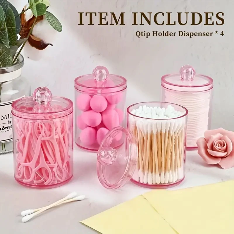 Прозрачная коробка для хранения ватных тампонов портативный органайзер