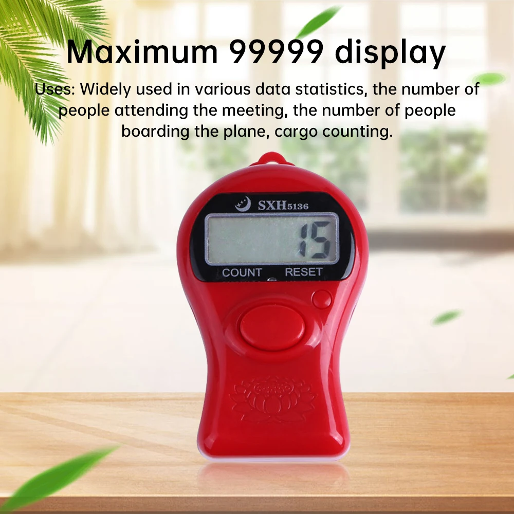 5-значный мини-счетчик с большим экраном максимум 0 ~ 9999 диапазон подсчета ремешок