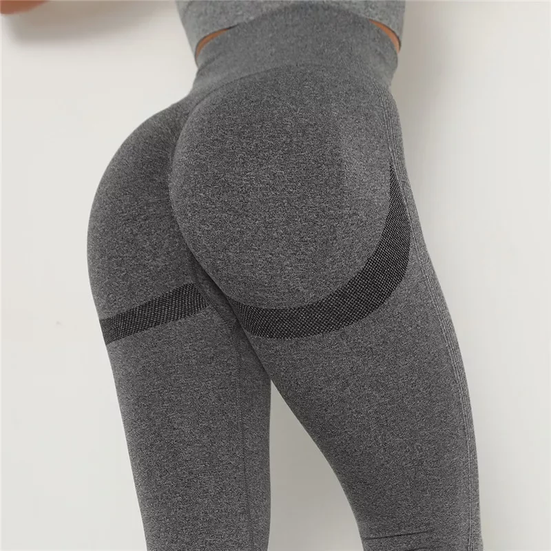 

Folds Sexy Leggings Women High Waist Seamless Push Up Jegging Fitness Workout Gym Pants Knitting Female