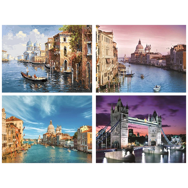 

Алмазная живопись 5d «сделай сам», полная вышивка в виде городского пейзажа, мозаика, Современное украшение для гостиной