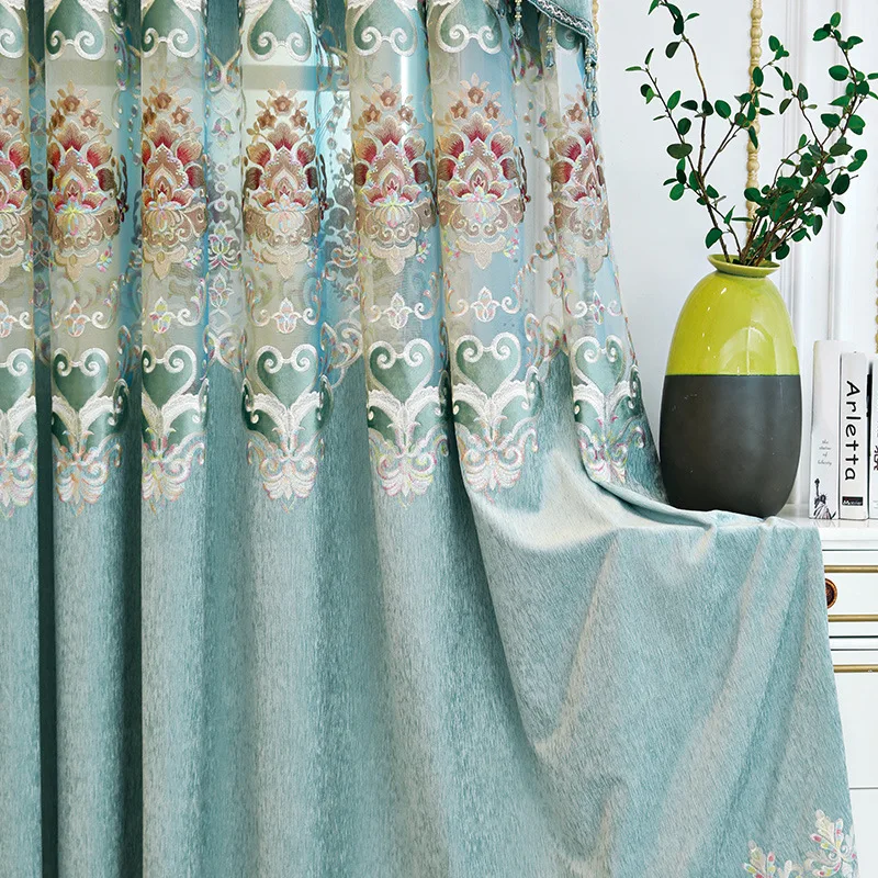 Шторы для гостиной спальни столовой новая ткань шениль затенение занавески