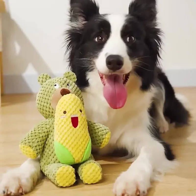 

Stuffed Dog Toys Puppy Chew Toy Squeaky Dog Toys Stuffed Dog Teeth Grinding Toy Durable Dog Chew Bite Toy Dog Toy