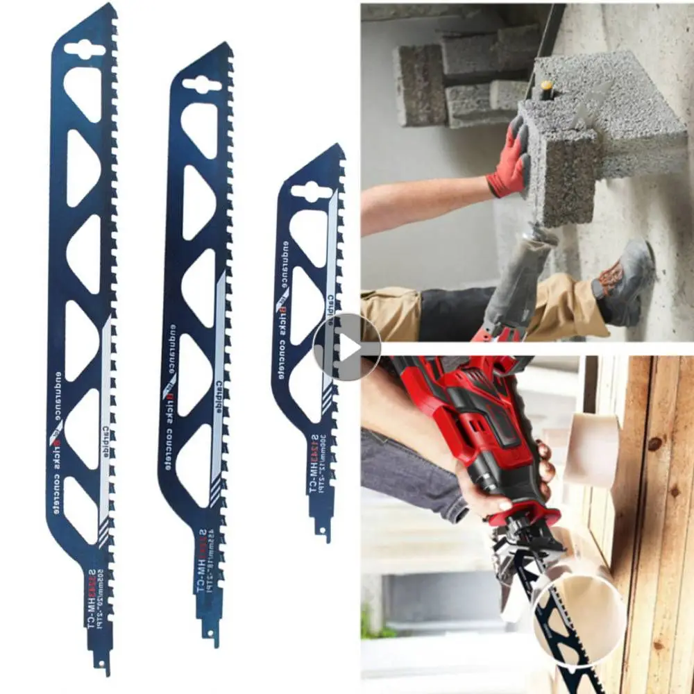 

Reciprocating Saw Blades Carbide Alloy Reciprocating Saber Saw Blade Bubble Brick Concrete Stone Demolition Hand Cutting Tools