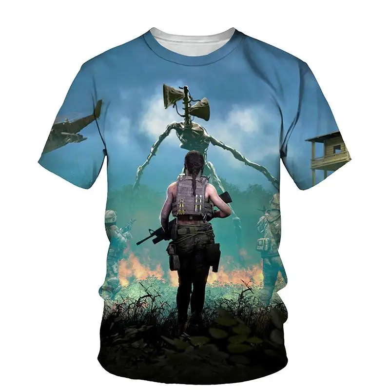 

Siren Head 3d T-shirt Men/Women Fashion Summer Hip Hop Graphic Short Sleeve Printed T Shirt