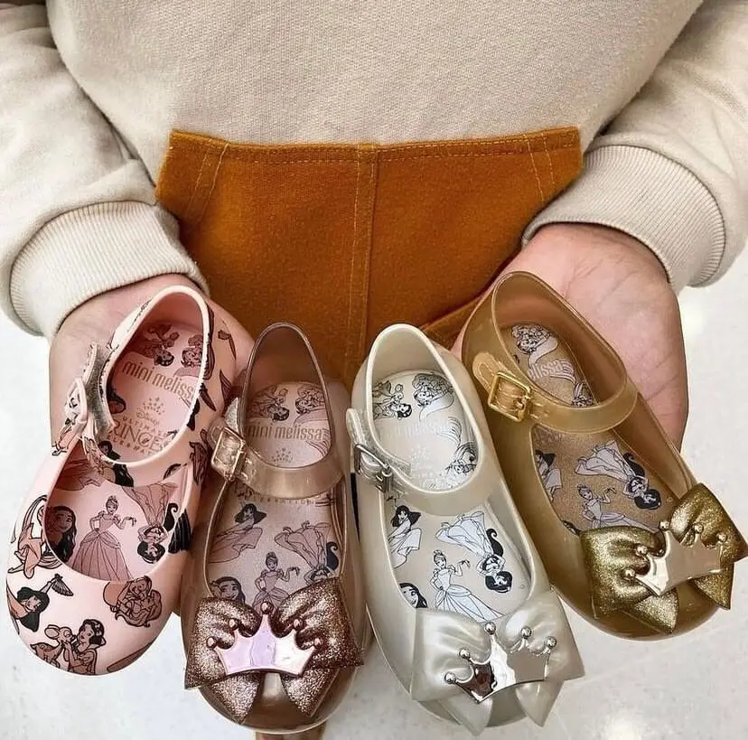 

Новинка лета 2022, детские сандалии-желе для девочек Mini Melissa, модные детские сандалии-желе карамельных цветов, пляжная обувь для маленьких и бо...