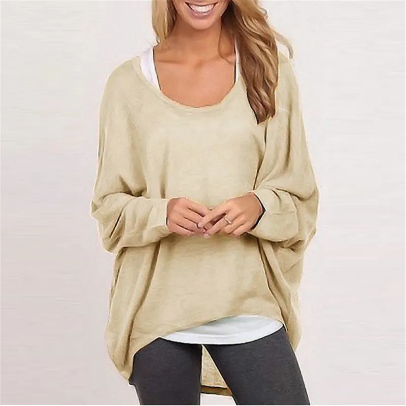 

Sweater Loose Women's T-Shirt Multicolor Knit Sweater