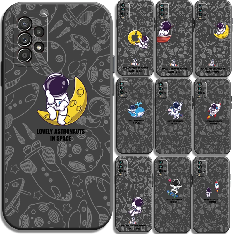 

Spaceman Funny Phone Cases For Xiaomi Redmi Note 10 10S 10 Pro POCO F3 GT X3 GT M3 Pro X3 NFC Back Cover Coque Carcasa