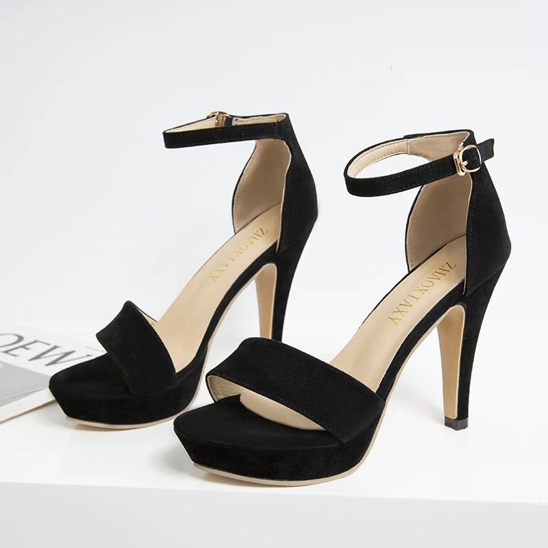

WHNB 2022 NEW Summer Women's Sandals 12.5cm Super High Heels With Platform Catswalk Show Sexy New Fashion Shoes Femal Model