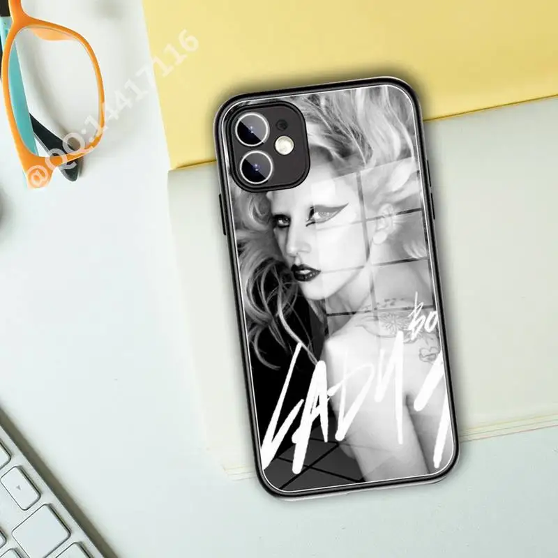 Чехол для телефона Lady Gaga Born This singer закаленное стекло iPhone 13 11 Pro XR XS MAX 8X7 Plus 12 Mini