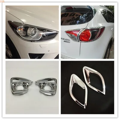 

For Mazda CX-5 2013-2016 ABS Chrome Headlight Front and rear fog lights decorative frame Scratch-resistant car accessories