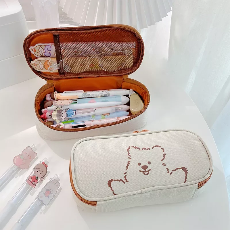 

Good-looking and Easy-to-sell Pencil Bag Cute Bear Stationery Bag 2022 New Stationery Box Student Pencil Case