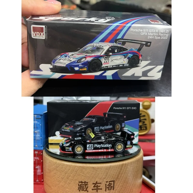 Tiny x Sparky 1:64 rwb 911 GT1 EVO GT3 R Выставочная версия литая под давлением модель автомобиля