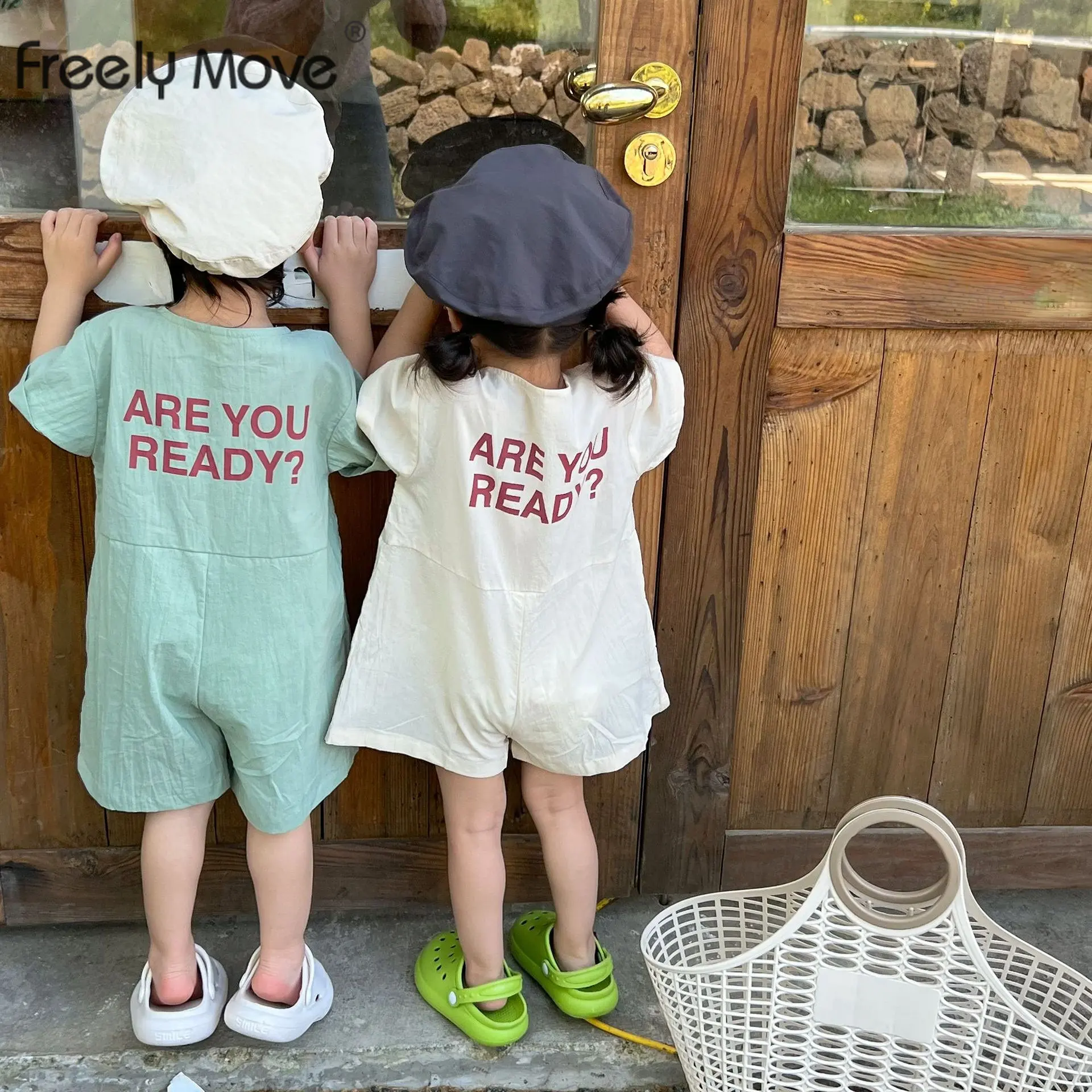 

Новинка 2023, Летний комбинезон для новорожденных девочек, комбинезон с коротким рукавом и надписью, унисекс, наряды, костюм от солнца